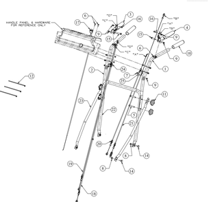 Handle Assembly Diagram and Parts List for CC760ES (12AE76JU010)(2016) Cub Cadet Lawn Mower